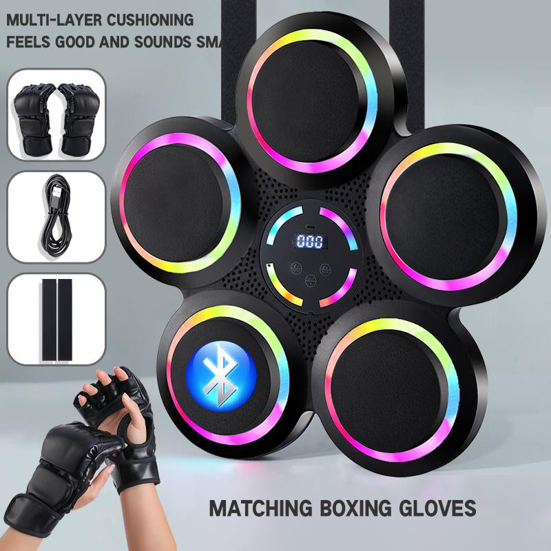 Music Boxing Machine, Boxing Wall Mount Machine for Adult, Smart Boxing Traineing Machine with Boxing Gloves, Boxing Workout Equipment Target for Home, Office, Punching Bag Machine,Exercise Equipment
