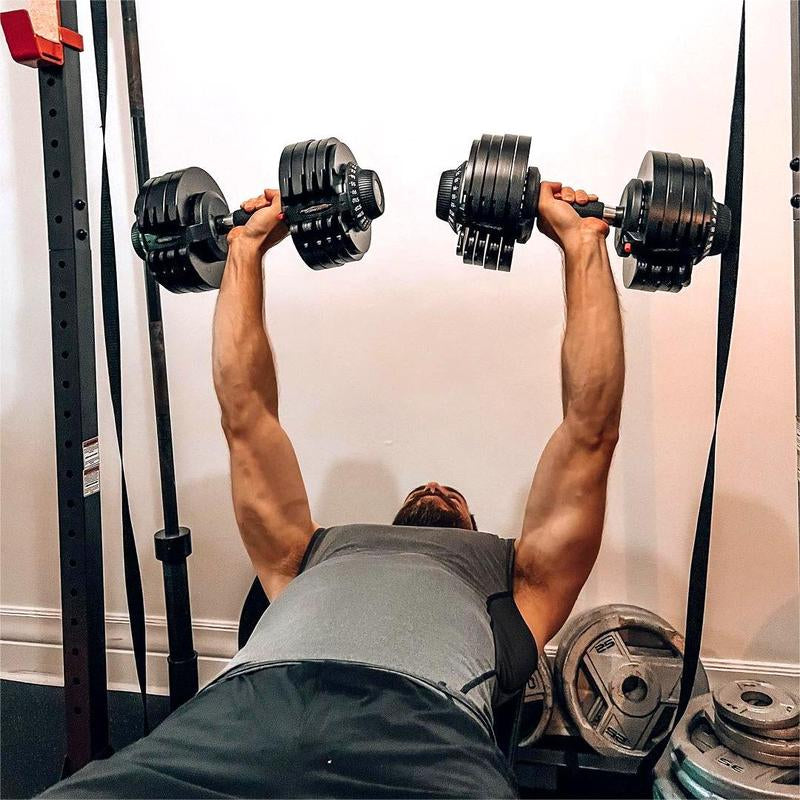 Ativafit 66LBS Adjustable Dumbbell Set | DT1166 with Anti-Slip Handle 12 in 1 Quick Dial Adjustment Weights with Safety Locking Button Space Saving Strength Training for Full Body Home Gym Workout