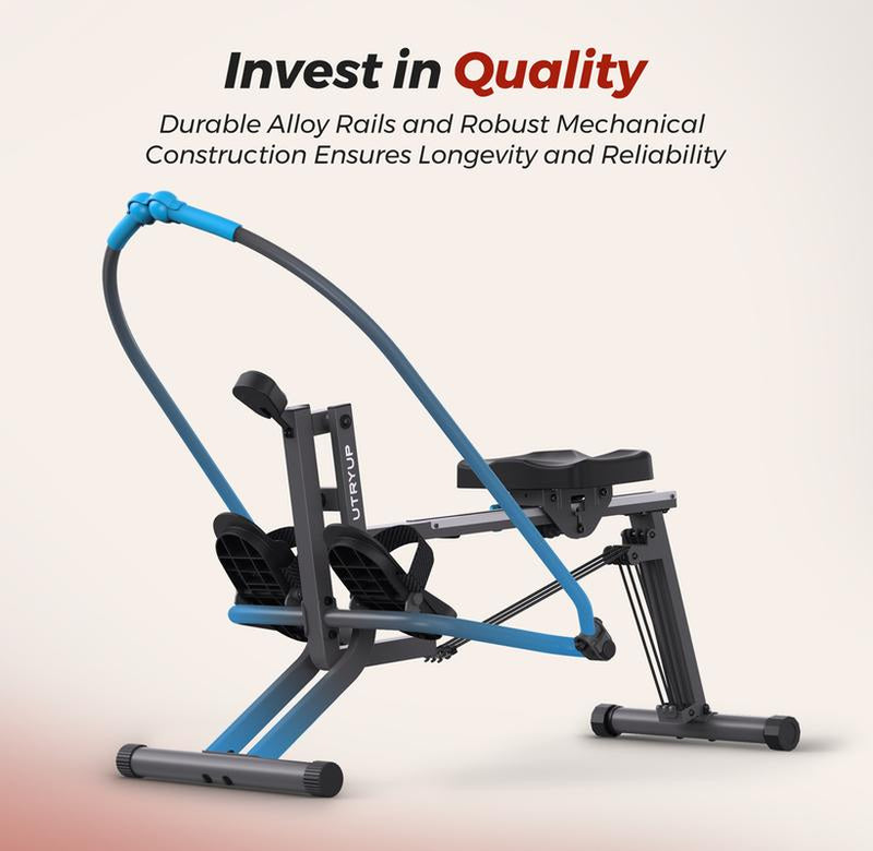 UTRYUP Rowing Machines for Home, Compact Rowing Machine, Extra-Long Rail, 265 Lbs Weight Capacity