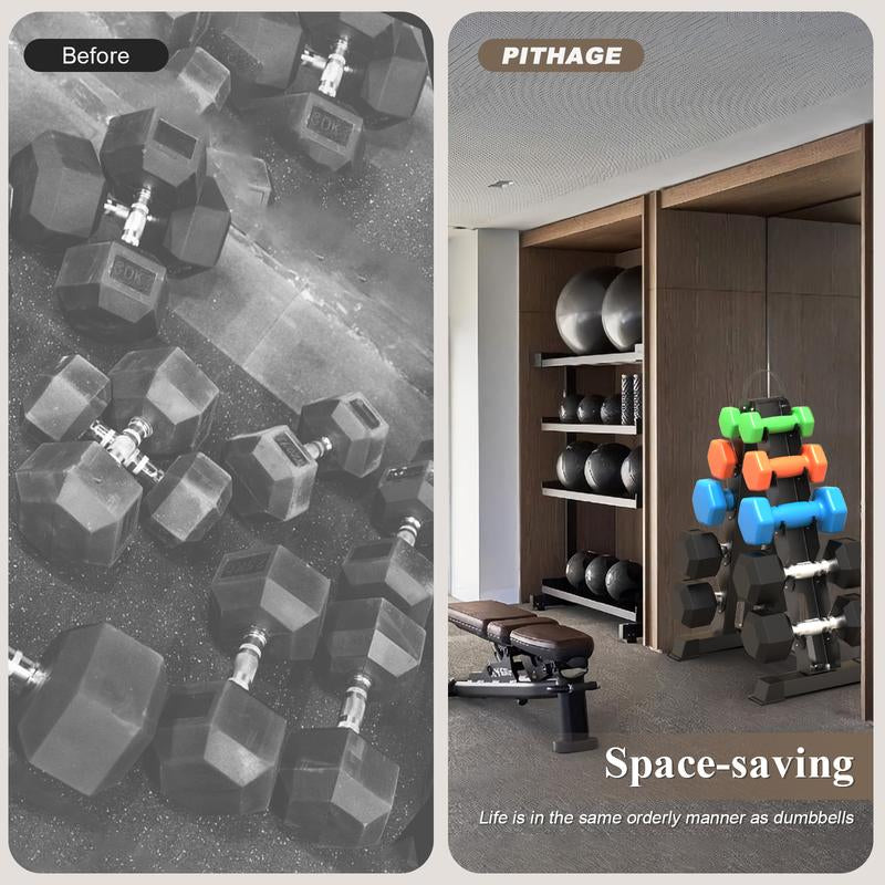 Space-Saving A-Frame Dumbbell Rack Stand - Holds 600LBS - Perfect Home Gym Fitness Storage Solution (Dumbbells Sold Separately) Workout Equipment