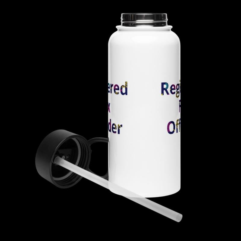 Stainless Steel Gym Water Bottle with a Straw Lid