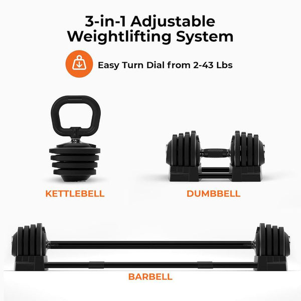 Adjustable Dumbbells - 15Lb 25Lb 43Lb 55Lb 90Lb 6In1 Dumbbells Adjustable Weight, Compact Quick Adjustable Dumbbells Set/Single for Full Body Exercise & Fitness Home Gym,Compact 6In1 Adjustable Weight Dumbbells Set - 15Lb to 90Lb for Full Body