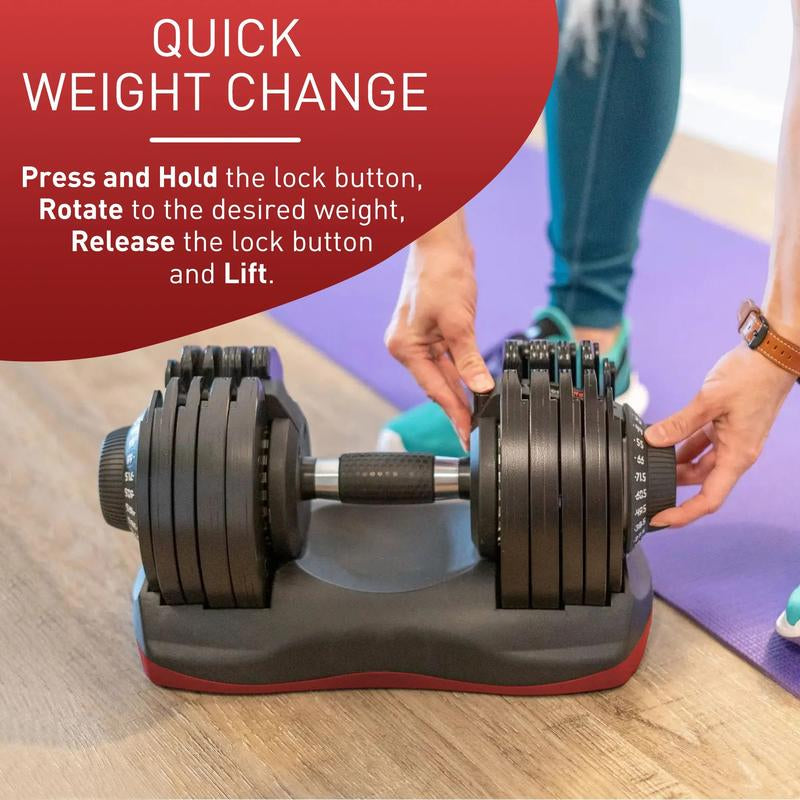 Ativafit 66LBS Adjustable Dumbbell Set | DT1166 with Anti-Slip Handle 12 in 1 Quick Dial Adjustment Weights with Safety Locking Button Space Saving Strength Training for Full Body Home Gym Workout