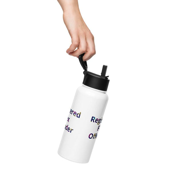Stainless Steel Gym Water Bottle with a Straw Lid