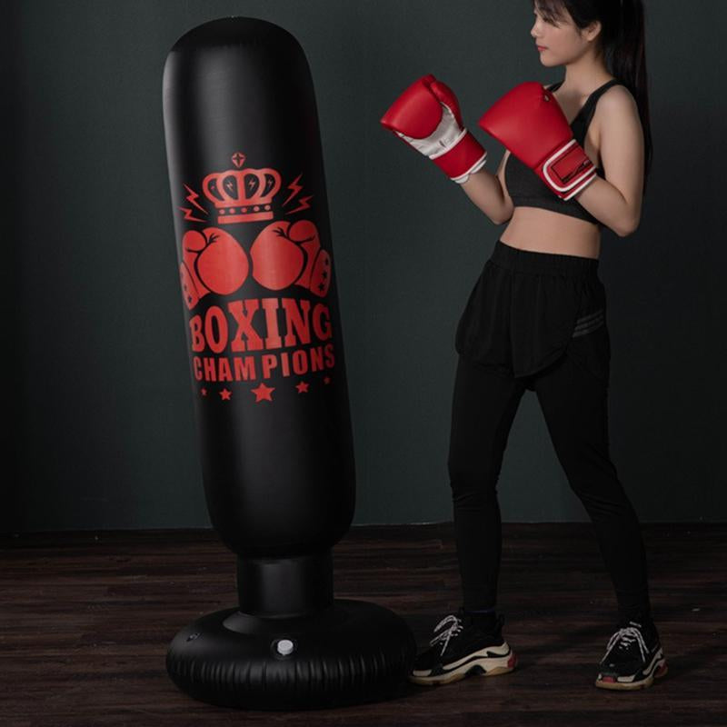 Boxing Sandbag, Fitness Vertical Inflatable Sandbag, Adult Inflatable Tumbler Sandbag Vent Column, Fitness Equipment for Home Gym