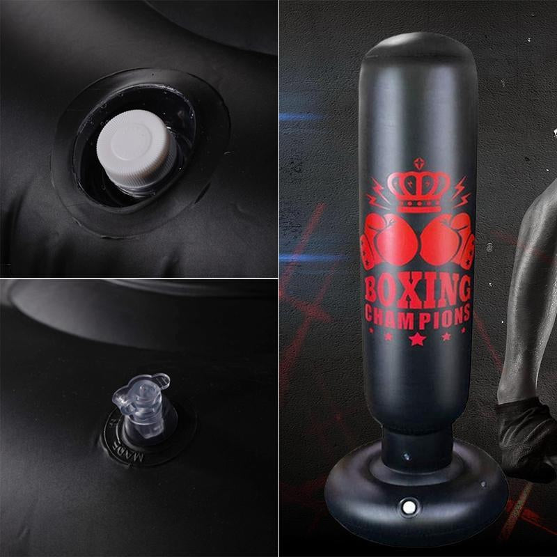 Boxing Sandbag, Fitness Vertical Inflatable Sandbag, Adult Inflatable Tumbler Sandbag Vent Column, Fitness Equipment for Home Gym