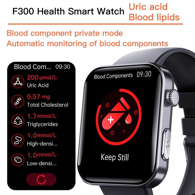 Smart Watch ECG Monitoring SOS Fall Alarm Blood Glucose and Blood Pressure Bluetooth Sports Smart Watch HRV Report