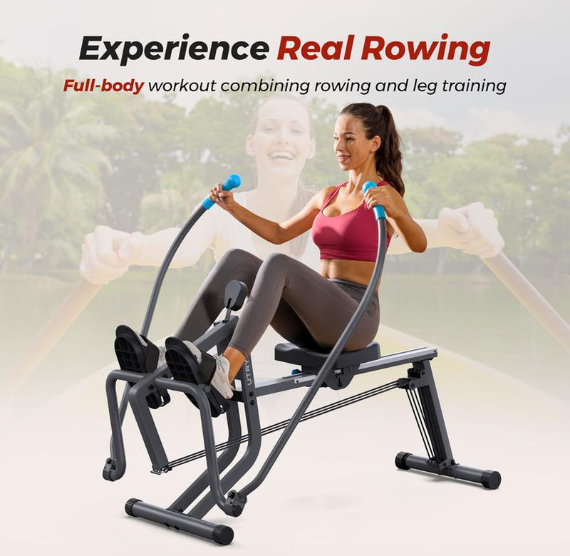 UTRYUP Rowing Machines for Home, Compact Rowing Machine, Extra-Long Rail, 265 Lbs Weight Capacity