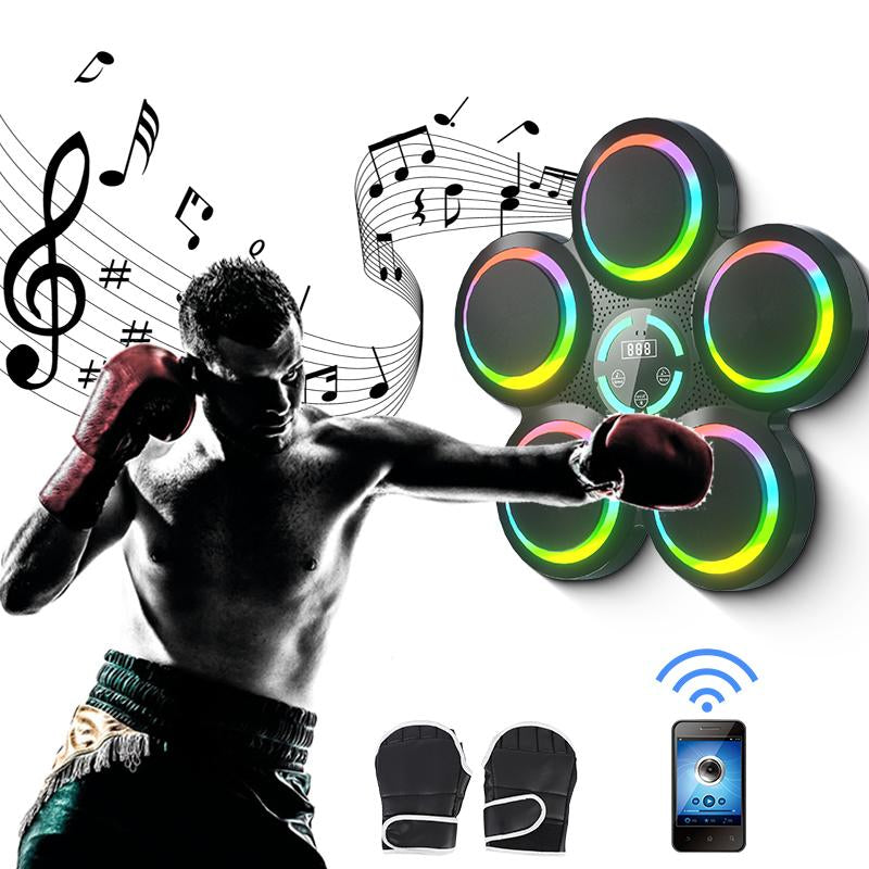 Music Boxing Machine, Boxing Wall Mount Machine for Adult, Smart Boxing Traineing Machine with Boxing Gloves, Boxing Workout Equipment Target for Home, Office, Punching Bag Machine,Exercise Equipment