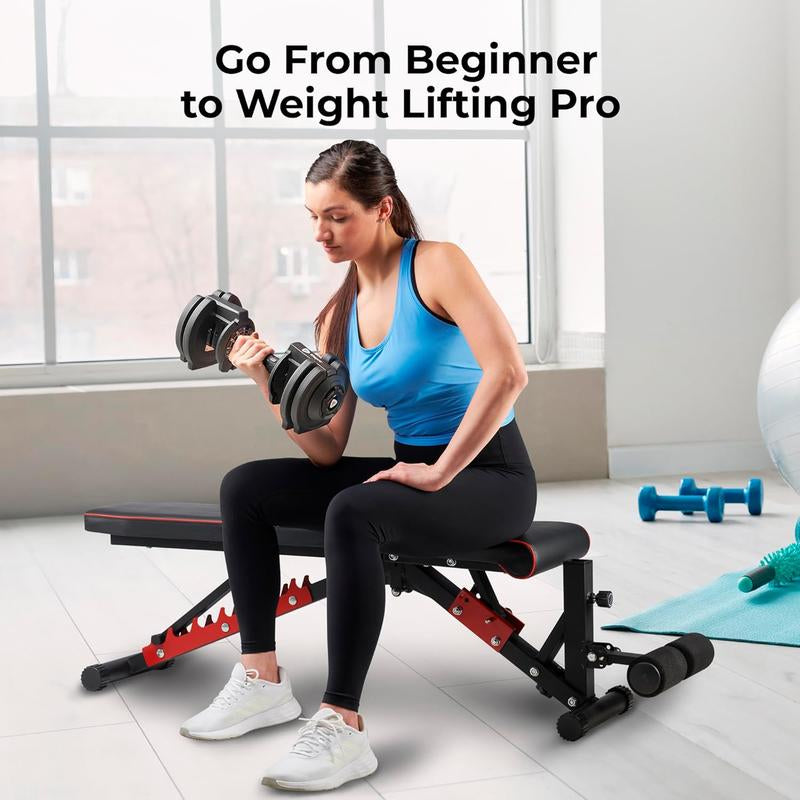 Adjustable Dumbbells - 15Lb 25Lb 43Lb 55Lb 90Lb 6In1 Dumbbells Adjustable Weight, Compact Quick Adjustable Dumbbells Set/Single for Full Body Exercise & Fitness Home Gym,Compact 6In1 Adjustable Weight Dumbbells Set - 15Lb to 90Lb for Full Body