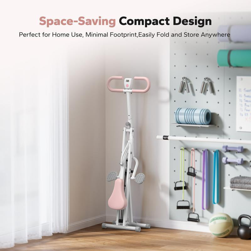 Squat Machine Glutes Workout Adjustable Resistance Foldable Exercise Equipment Leg Exercise Machine, Fathersdaygift with 350Lbs Weight Capacity, Rowing Machine, Outdoorfun