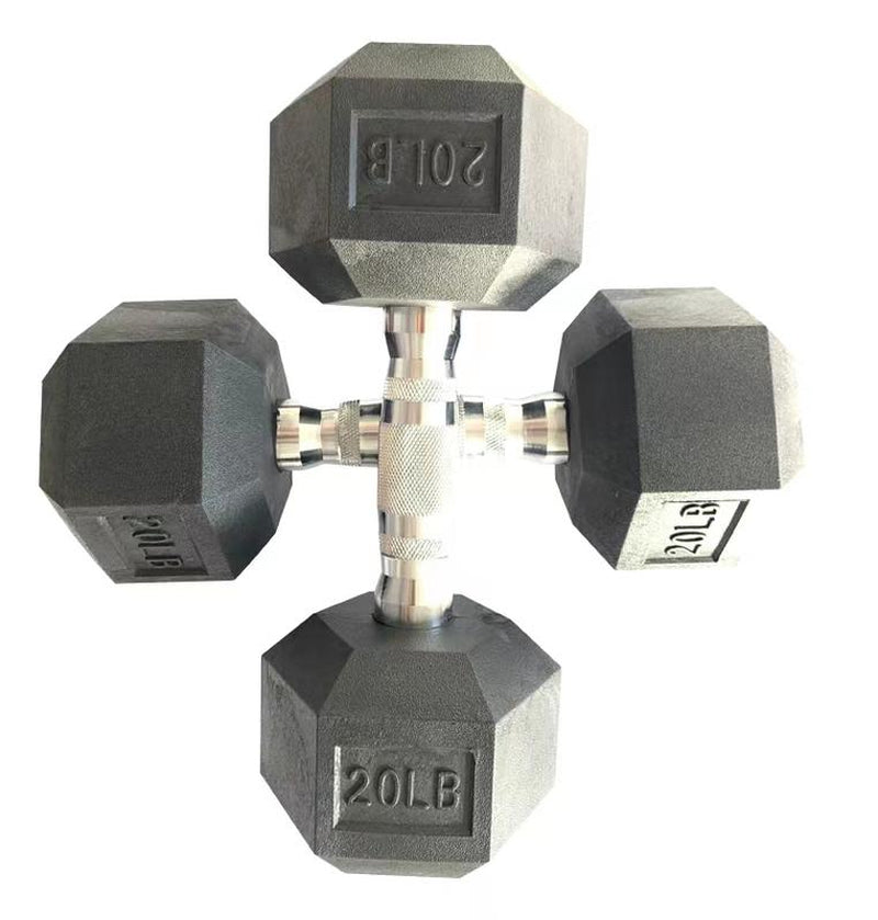 Rubber Hex Dumbbells Sets 5-50LB (550LB)