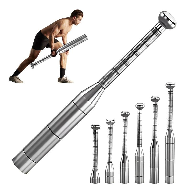 Adjustable Macebell Clubbell - 6-In-1 Premium Steel Indian Club for Full Body, Shoulder, and Forearm Strength Training - Ideal for Fitness, Mma, and Rehabilitation - Includes Forearm Strengthener, Grip Strength Tester, and Adjustable Weights (6.5-17.5Lbs)
