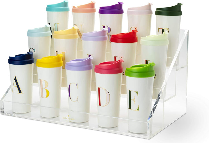 Women'S Initial Thermal Travel Mug Tumbler, 16 Ounces