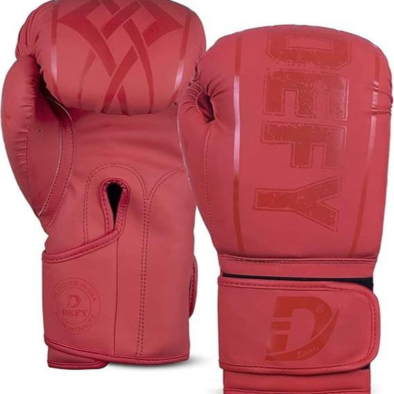 DEFY Boxing Gloves for Men & Women - Premium Quality Synthetic Leather Boxing Gloves for Training - Perfect for Punching Heavy Bags, Sparring, & Fighting Gloves - Available in Different Colors & Sizes Muay Thai