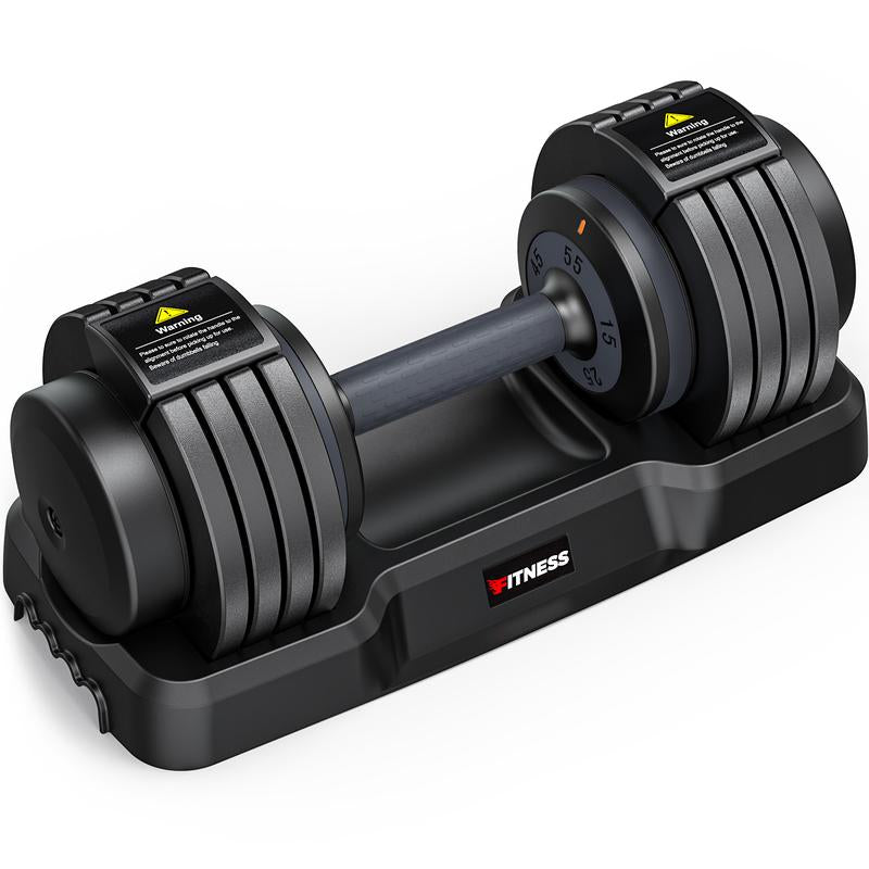 Bearbro Adjustable Dumbbells Set, 1-Sec Adjustable Weights Dumbbells Set, 5 in 1 Free Adjustable Dumbbell Set with Anti-Slip Texture Handle, Weight Set for Home Gym Suit Both Men and Women