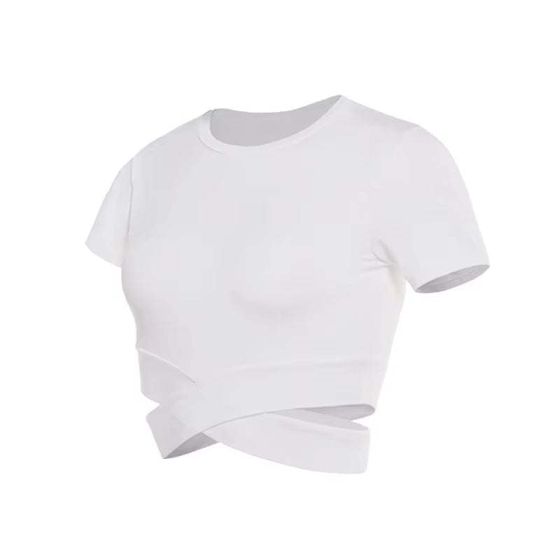 Women'S Fitness T-Shirts 2024 Clothing Gym Shirt Female Seamless Yoga Top Sportswear Crop Tops Sports Wear for Women T-Shirt