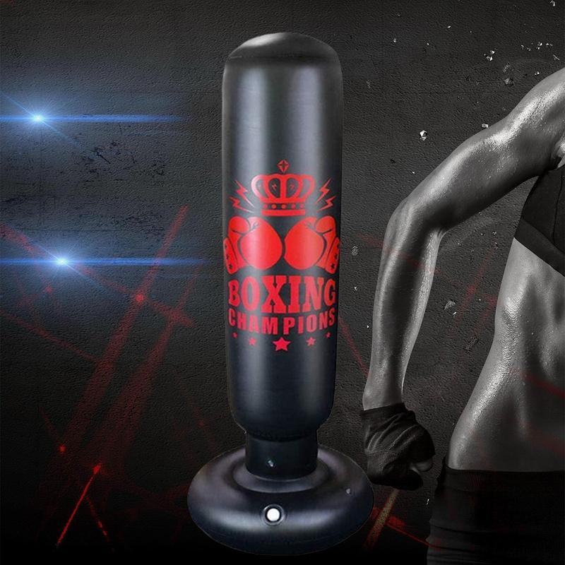 Boxing Sandbag, Fitness Vertical Inflatable Sandbag, Adult Inflatable Tumbler Sandbag Vent Column, Fitness Equipment for Home Gym