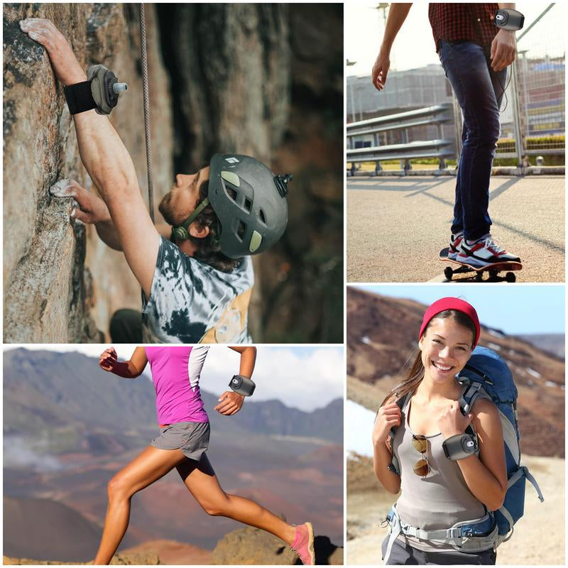 Portable Running Water Bottle Handheld, Adjustable Wrist Sports Water Bottles, Reusable Leak Proof 7 Oz Silicone Sports Water Jug for Travel Camping Rock Climbing Jogging Hiking Marathon Cycling