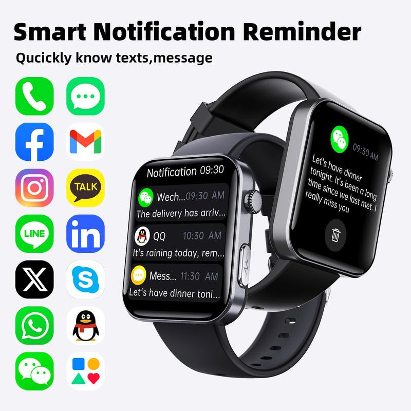 Smart Watch ECG Monitoring SOS Fall Alarm Blood Glucose and Blood Pressure Bluetooth Sports Smart Watch HRV Report