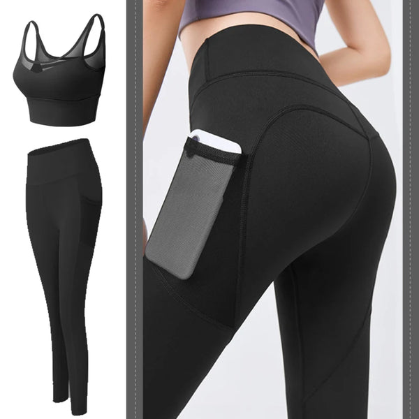 Women Yoga Set Gym Clothing Female Sport Fitness Suit Running Clothes Yoga Top+ Leggings Women Seamless Gym Yoga Bra Suits S-XL