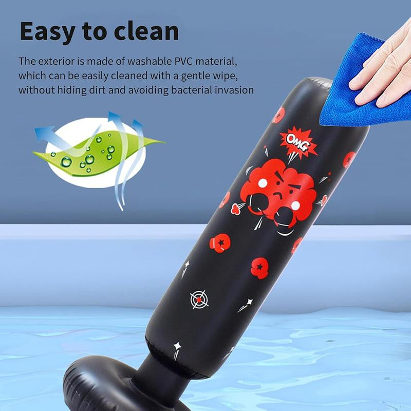 Inflatable Punching Bag for Kids, Standing Boxing Puching Bag, Tumble Boxing Column for Fitness, Boxing Equipment, Workout Equipment, Gym Accessories X'Mas Gifts