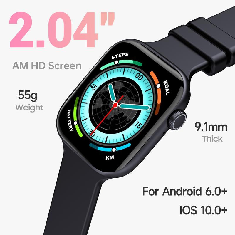 2025 New Fashion Touch Screen Smart Watch with Answer/Make Calls, Message Reminder, Multifunctional Fitness Watch with 100+ Sports Modes, DIY Watch Dials, Smart Watches for Iphone/Andriod, Activity Tracker for Men Women