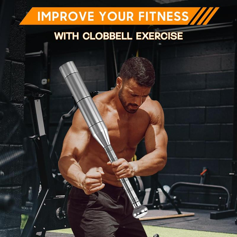 Adjustable Macebell Clubbell - 6-In-1 Premium Steel Indian Club for Full Body, Shoulder, and Forearm Strength Training - Ideal for Fitness, Mma, and Rehabilitation - Includes Forearm Strengthener, Grip Strength Tester, and Adjustable Weights (6.5-17.5Lbs)