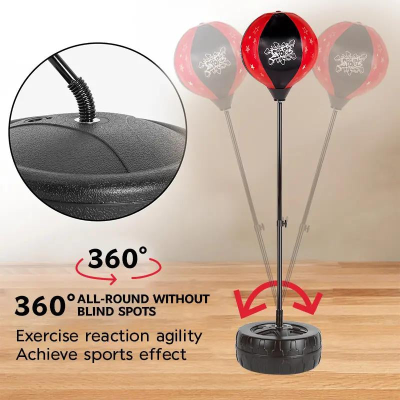 Adjustable Stand Punching Bag with Boxing Gloves - Fun and Safe Toy for Boys and Girls Ages 3+ - Ideal for Karate and Martial Arts Training Ideal Christmas Birthday Gift Protective Gear