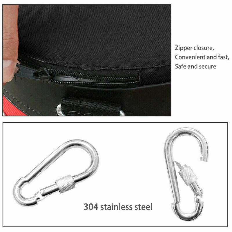 Black Hanging Punching Bag for Adults - Oxford Boxing Bag Set with Unfilled Punching Bag, 39'' Boxing Gloves & Hand Wraps - Versatile Boxing Training Equipment for Kick Boxing Karate & More