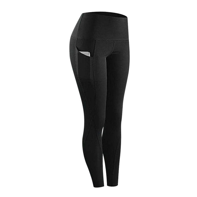 Elevate Your Workout with Our Black Women's Pocket Leggings - Perfect for Fitness, Running, and Yoga!