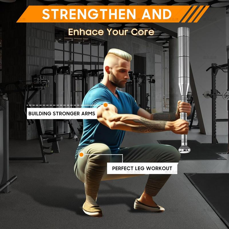 Adjustable Macebell Clubbell - 6-In-1 Premium Steel Indian Club for Full Body, Shoulder, and Forearm Strength Training - Ideal for Fitness, Mma, and Rehabilitation - Includes Forearm Strengthener, Grip Strength Tester, and Adjustable Weights (6.5-17.5Lbs)