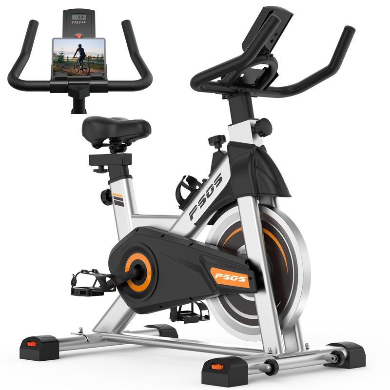 Exercise Bike, Magnetic Stationary Stationary Bikes for Home Indoor Cycling Bike Cycle Bike with Comfortable Seat Cushion Fitness Equipment Trainer