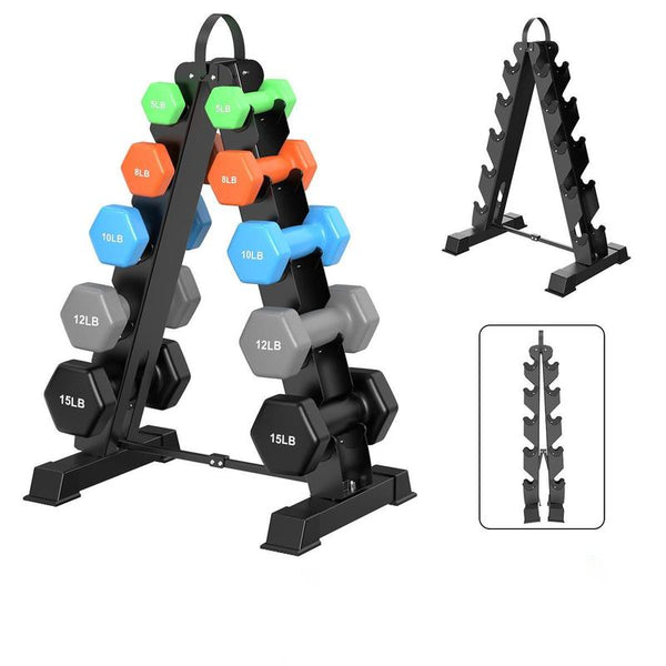 Space-Saving A-Frame Dumbbell Rack Stand - Holds 600LBS - Perfect Home Gym Fitness Storage Solution (Dumbbells Sold Separately) Workout Equipment