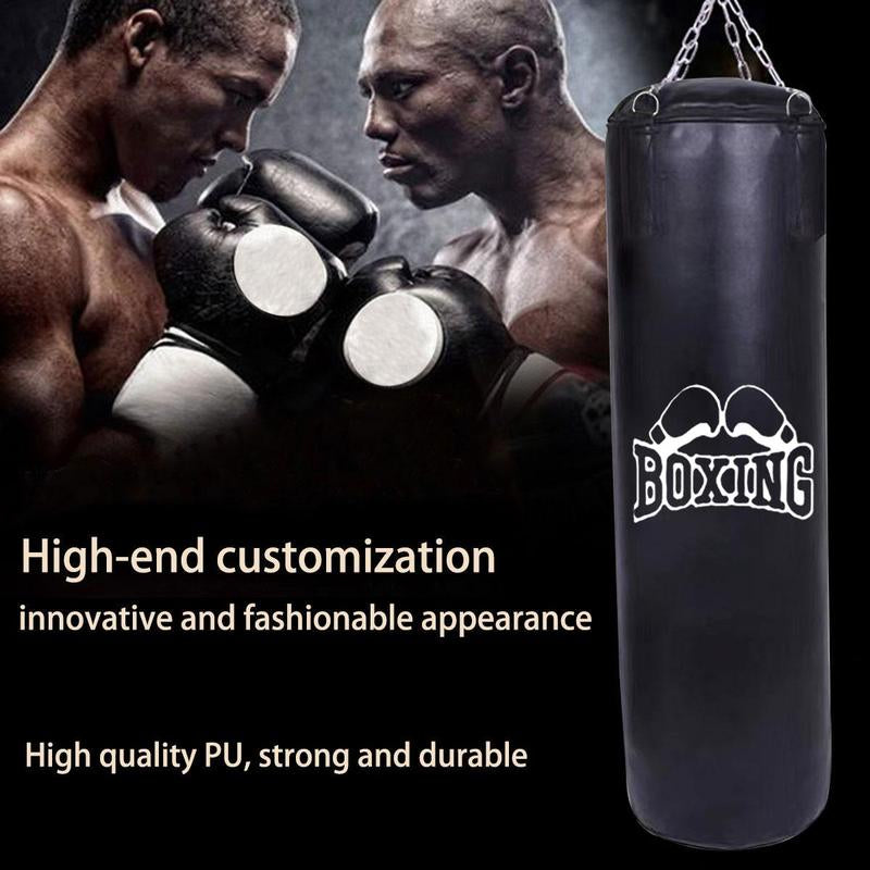 Professional Boxing Sandbag, Summer Gifts, 1 Set PU Leather Heavy Hollow Punching Sandbag, Tear-Resistant Boxing Equipment for Martial Arts Training, MMA, Home Gym, Christmas, Fitness Benefits Christmas Gift