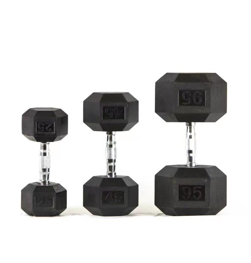 Rubber Hex Dumbbells Sets 5-50LB (550LB)