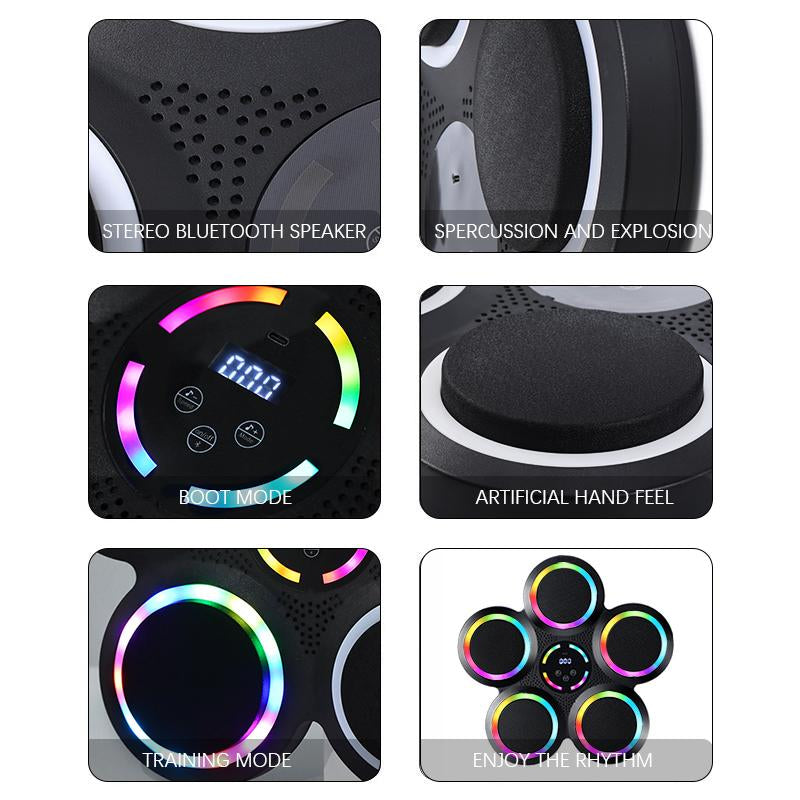 Music Boxing Machine, Boxing Wall Mount Machine for Adult, Smart Boxing Traineing Machine with Boxing Gloves, Boxing Workout Equipment Target for Home, Office, Punching Bag Machine,Exercise Equipment