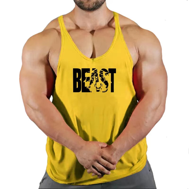 Gym Tank Top Men Fitness Clothing Mens Bodybuilding Tank Tops Summer Gym Clothing for Male Sleeveless Vest Shirts