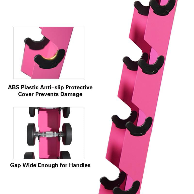 RITFIT Pvc-Coated round Head Dumbbells Set with A-Frame Rack for Home Gym Equipment & Workout Exercises