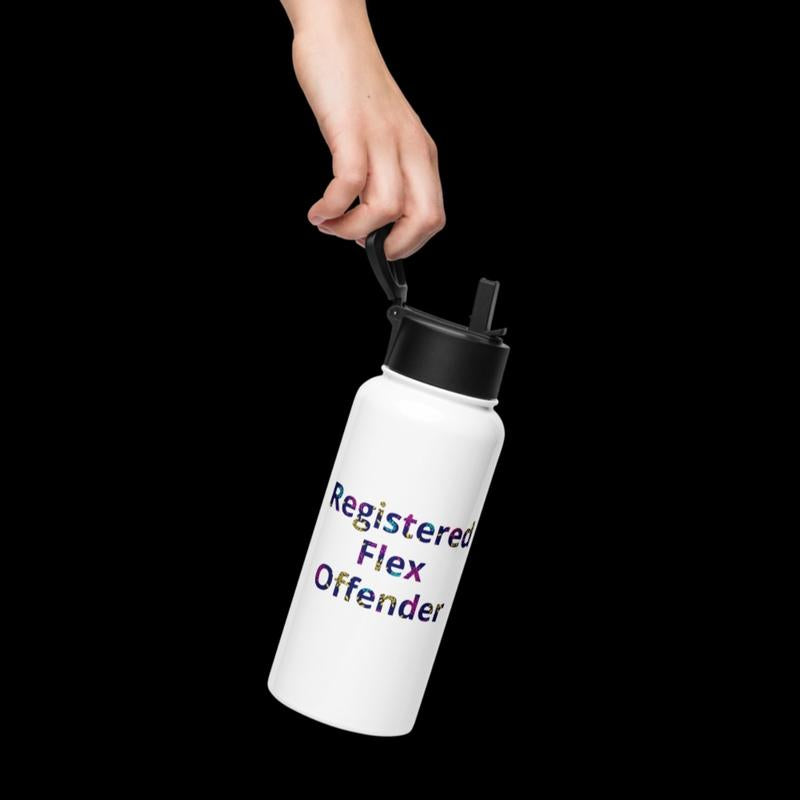 Stainless Steel Gym Water Bottle with a Straw Lid