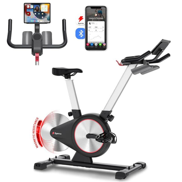 Exercise Bike, Magnetic Stationary Stationary Bikes for Home Indoor Cycling Bike Cycle Bike with Comfortable Seat Cushion Fitness Equipment Trainer