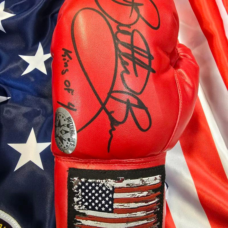 Butterbean Autographed Boxing Glove, Costume Made ,Full Size or Smaller 10 Inch I Sighn All of Them and Comes with COA.STICKER on Glove,You Will Receive One Autograph Boxing Glove,No Refunds Exchange Only,