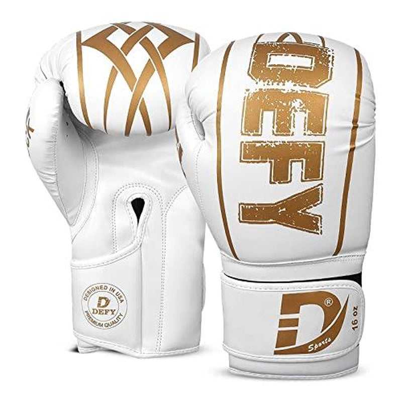 DEFY Boxing Gloves for Men & Women - Premium Quality Synthetic Leather Boxing Gloves for Training - Perfect for Punching Heavy Bags, Sparring, & Fighting Gloves - Available in Different Colors & Sizes Muay Thai